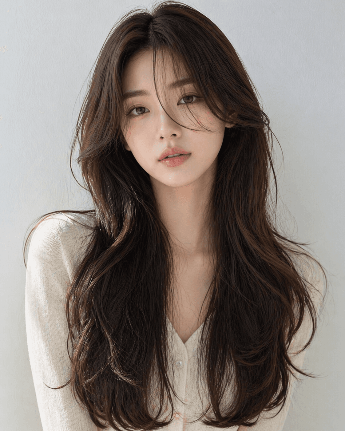 커튼뱅 · 롱레이어드컷 · CS컬펌 — Curtain Bangs · Long Layered Cut · CS Curl Perm · 여의도 헤어 룩북 / Salon de Marshall Yeouido hair lookbook